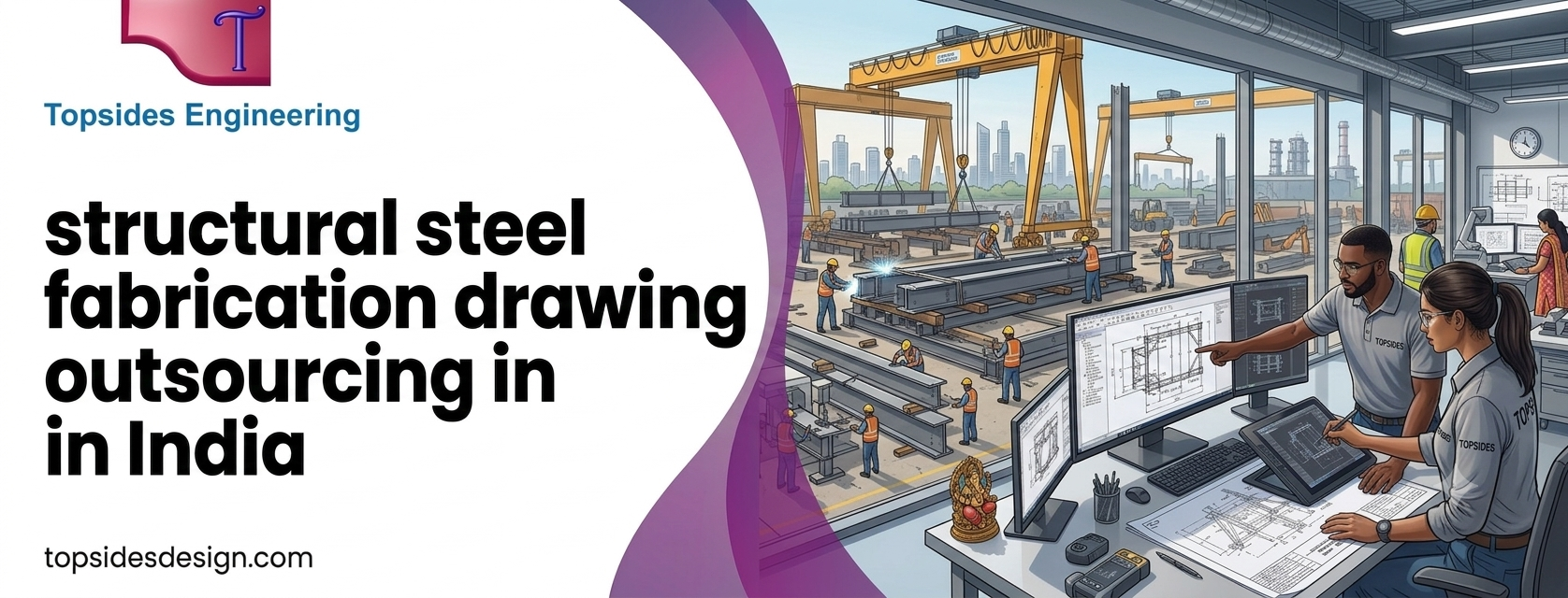 structural steel fabrication drawing outsourcing in India